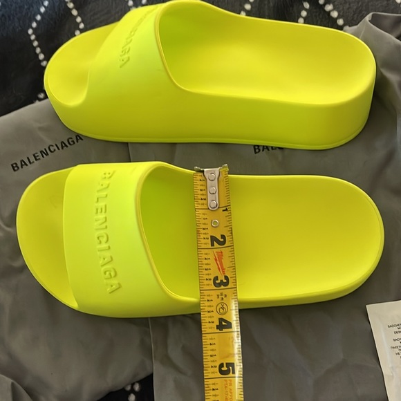 Balenciaga chunky slide rubber logo acide lime size C 36 - Picture 14 of 16